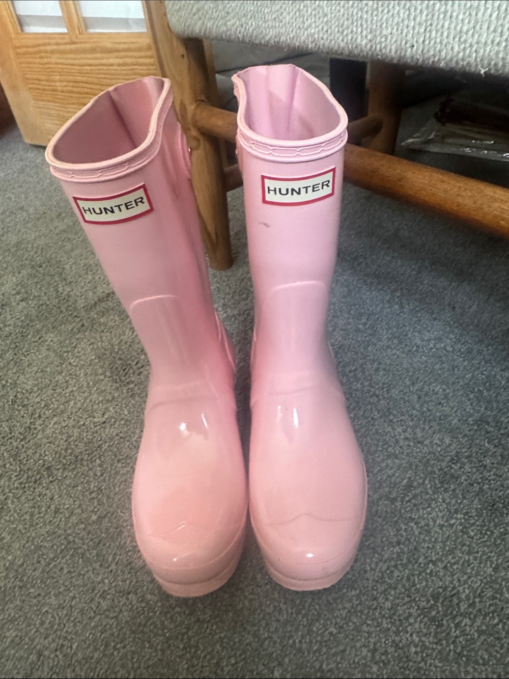 Hunter Light Pink Women's Original Short Gloss Rain Boots